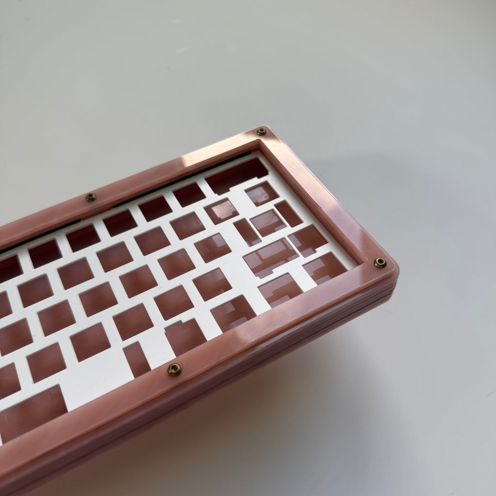 60% Pink Marble Gasket Mount Case